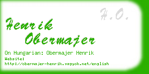 henrik obermajer business card
